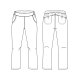 beb MEDIZIN/PFLEGE Damen SCHLUPFHOSE Polyestermix Stretch Weiß XXL