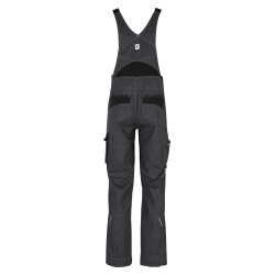beb HANDWERK Herren Latzhose FLEX Polyestermix Grau/Schwarz 58