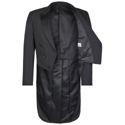 Wilvorst CLASSICs Herren Frack-Sakko Classic Fit Schwarz 52