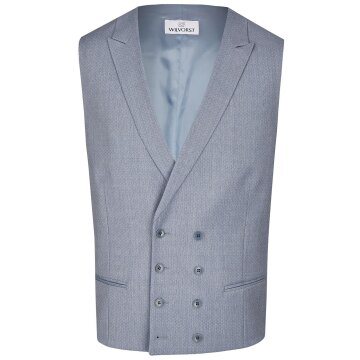 Wilvorst GREEN-WEDDING Herren Weste Revers Drop8 Hellblau