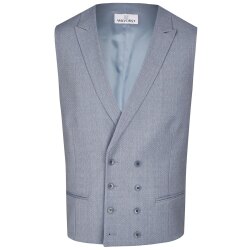 Wilvorst GREEN-WEDDING Herren Weste Revers Drop8 Hellblau