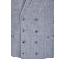 Wilvorst GREEN-WEDDING Herren Weste Revers Drop8 Hellblau