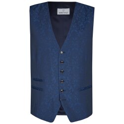 Wilvorst AFTER-SIX Herren Weste V-Neck Drop8 Blau Floral
