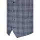 Wilvorst AFTER-SIX Herren Weste Revers Drop8 Blau kariert