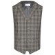 Wilvorst AFTER-SIX Herren Weste Revers Drop8 Braun kariert