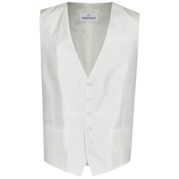 Wilvorst AFTER-SIX Herren Weste V-Neck Modern-Fit Weiß