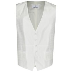 Wilvorst AFTER-SIX Herren Weste V-Neck Modern-Fit Weiß