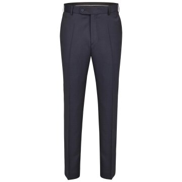 Atelier Torino Gala Hose Caio Modern Fit Blau mit leichtem Karo Webmuster Schurwolle Festanzug 881994/30