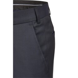 Atelier Torino Gala Hose Caio Modern Fit Blau mit leichtem Karo Webmuster Schurwolle Festanzug 881994/30