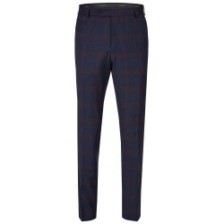 Wilvorst CLASSICs Herren Smokinghose Drop8 Blau/Rot kariert