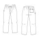 beb MEDIZIN/PFLEGE Unisex SCHLUPFHOSE Basic Polyestermix Weiß