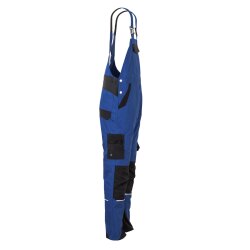 PLANAM Herren Latzhose NORIT 4-Wege-Stretch Kornblau/Schwarz