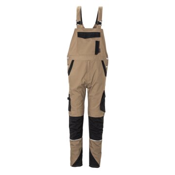 PLANAM Herren Latzhose NORIT 4-Wege-Stretch Sand/Schwarz