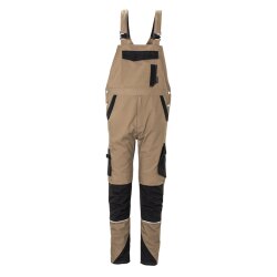 PLANAM Herren Latzhose NORIT 4-Wege-Stretch Sand/Schwarz