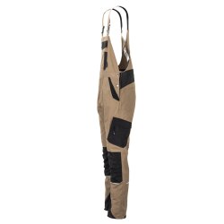 PLANAM Herren Latzhose NORIT 4-Wege-Stretch Sand/Schwarz