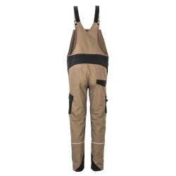 PLANAM Herren Latzhose NORIT 4-Wege-Stretch Sand/Schwarz