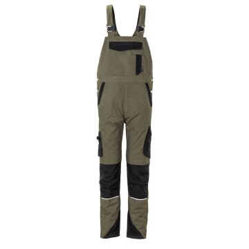 PLANAM Herren Latzhose NORIT 4-Wege-Stretch Oliv/Schwarz
