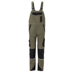 PLANAM Herren Latzhose NORIT 4-Wege-Stretch Oliv/Schwarz