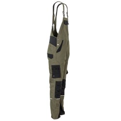 PLANAM Herren Latzhose NORIT 4-Wege-Stretch Oliv/Schwarz
