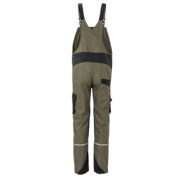 PLANAM Herren Latzhose NORIT 4-Wege-Stretch Oliv/Schwarz