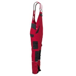 PLANAM Herren Latzhose NORIT 4-Wege-Stretch Rot/Schwarz