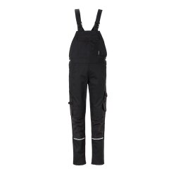 PLANAM Damen Latzhose NORIT 4-Wege-Stretch Schwarz