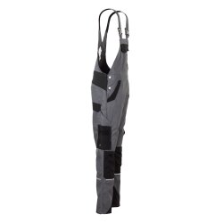 PLANAM Damen Latzhose NORIT 4-Wege-Stretch Schiefer/Schwarz