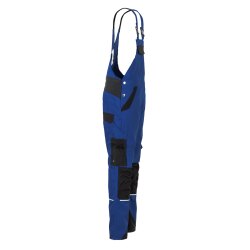 PLANAM Damen Latzhose NORIT 4-Wege-Stretch Kornblau/Schwarz