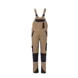 PLANAM Damen Latzhose NORIT 4-Wege-Stretch Sand/Schwarz