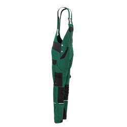 PLANAM Damen Latzhose NORIT 4-Wege-Stretch Grün/Schwarz