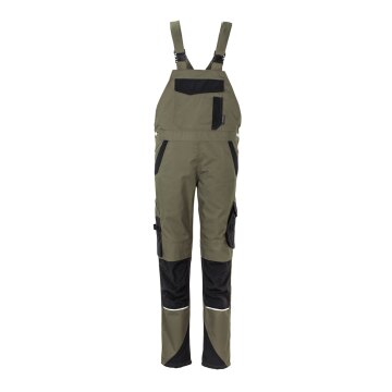 PLANAM Damen Latzhose NORIT 4-Wege-Stretch Oliv/Schwarz