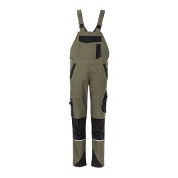 PLANAM Damen Latzhose NORIT 4-Wege-Stretch Oliv/Schwarz