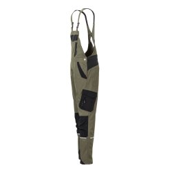 PLANAM Damen Latzhose NORIT 4-Wege-Stretch Oliv/Schwarz