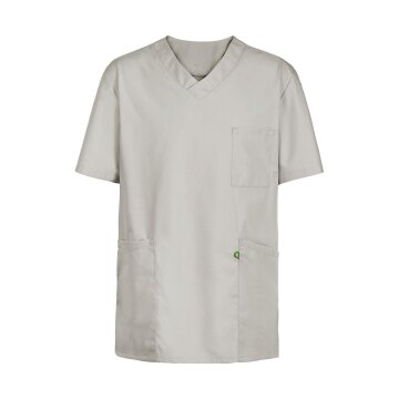 Greiff CARE unisex Schlupfkasack Kurzarm V-Neck Regular Hellgrau