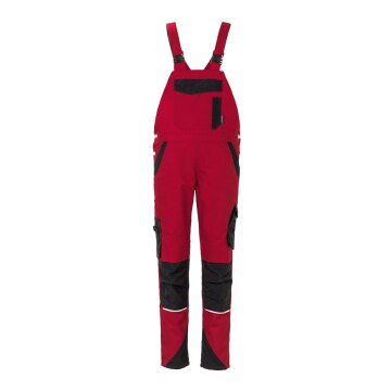 PLANAM Damen Latzhose NORIT 4-Wege-Stretch Rot/Schwarz