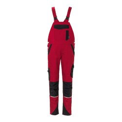 PLANAM Damen Latzhose NORIT 4-Wege-Stretch Rot/Schwarz