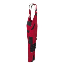 PLANAM Damen Latzhose NORIT 4-Wege-Stretch Rot/Schwarz