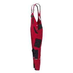 PLANAM Damen Latzhose NORIT 4-Wege-Stretch Rot/Schwarz