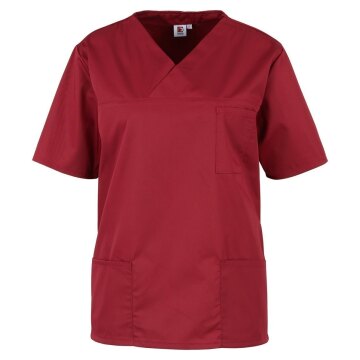 beb Basic Kasack Unisex Kurzarm Weinrot L