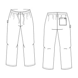 beb MEDIZIN/PFLEGE Unisex SCHLUPFHOSE Basic Polyestermix Weiß M