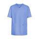 Greiff CARE unisex Kasack Kurzarm V-Neck Regular Mittelblau