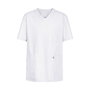 Greiff CARE unisex Schlupfkasack Kurzarm V-Neck Regular Fit Weiß