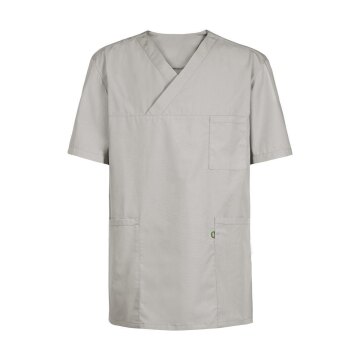 Greiff CARE unisex Schlupfkasack Kurzarm V-Neck Regular Hellgrau
