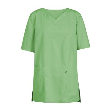 Greiff CARE Damen Schlupfkasack Kurzarm V-Neck Regular-Fit Lindgrün