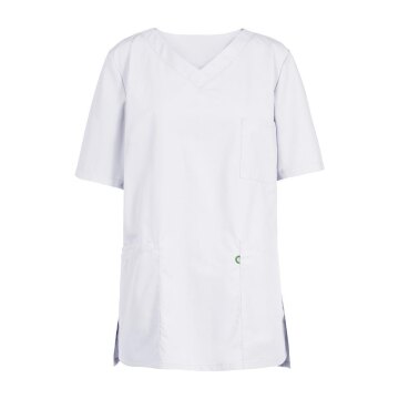 Greiff CARE Damen Schlupfkasack Kurzarm V-Neck Regular-Fit Weiß