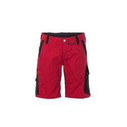 PLANAM Damen Shorts NORIT 4-Wege-Stretch Rot/Schwarz