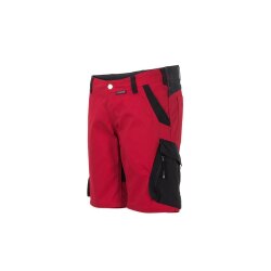 PLANAM Damen Shorts NORIT 4-Wege-Stretch Rot/Schwarz