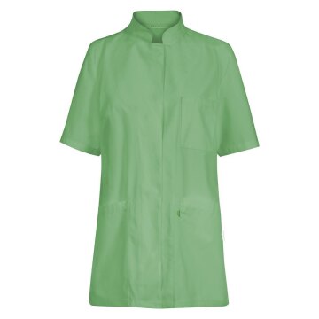Greiff CARE Damen Kasack Kurzarm Stehkragen Regular-Fit Lindgrün