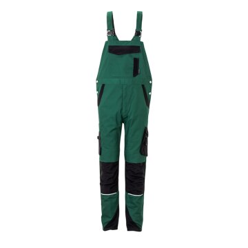 PLANAM Herren Latzhose NORIT 4-Wege-Stretch Grün/Schwarz 52