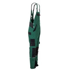 PLANAM Herren Latzhose NORIT 4-Wege-Stretch Grün/Schwarz 52